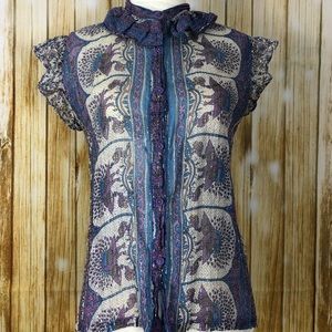 Rare Vintage Indian Cotton Blouse Top